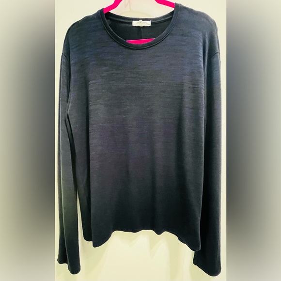 rag & bone navy heather long sleeve tee - Picture 1 of 5
